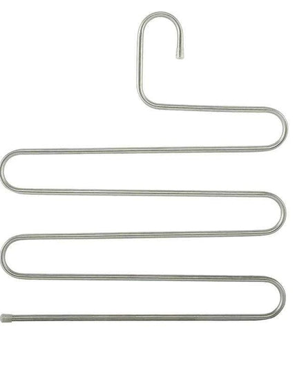 Streamlined 5-Tier Stainless Steel Pant Holder with Advanced Grip Technology for Closet and Bathroom Organization