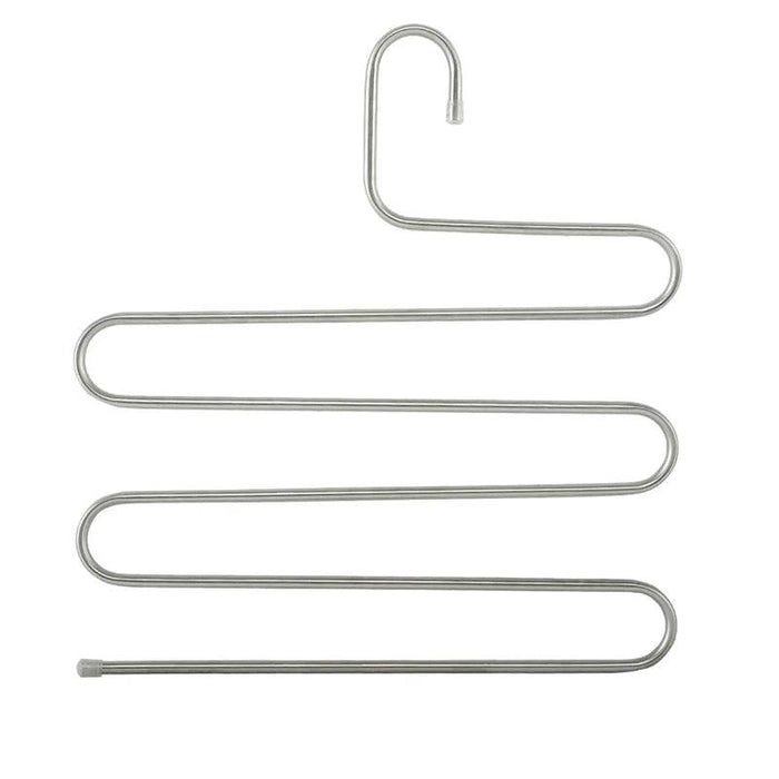 Streamlined 5-Tier Stainless Steel Pant Holder with Advanced Grip Technology for Closet and Bathroom Organization