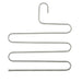 Streamlined 5-Tier Stainless Steel Pant Holder with Advanced Grip Technology for Closet and Bathroom Organization