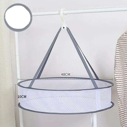 Honeycomb Windproof Portable Clothes Drying Rack with Smart Mesh Organizer