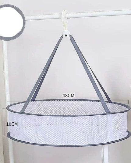 Honeycomb Windproof Portable Clothes Drying Rack with Smart Mesh Organizer