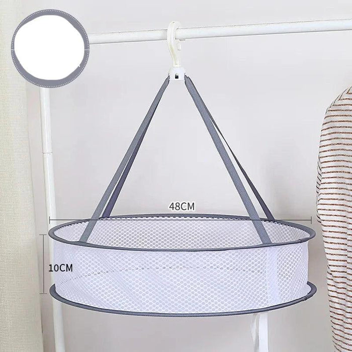 Honeycomb Windproof Portable Clothes Drying Rack with Smart Mesh Organizer