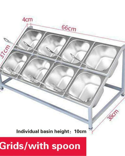 Milk Tea Shop Organizational Marvel: Multi-Grid Portion Basin Rack for Streamlined Efficiency