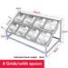 Milk Tea Shop Organizational Marvel: Multi-Grid Portion Basin Rack for Streamlined Efficiency
