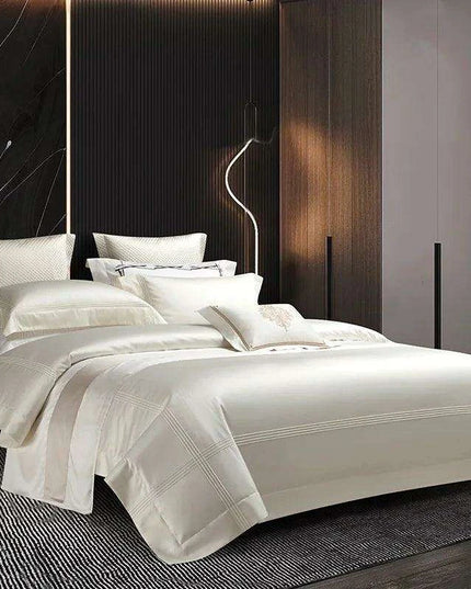 Luxurious Satin Tencel Bed Sheet and Quilt Cover Set with Pillowcases - 4 Piece Skin-Friendly Collection