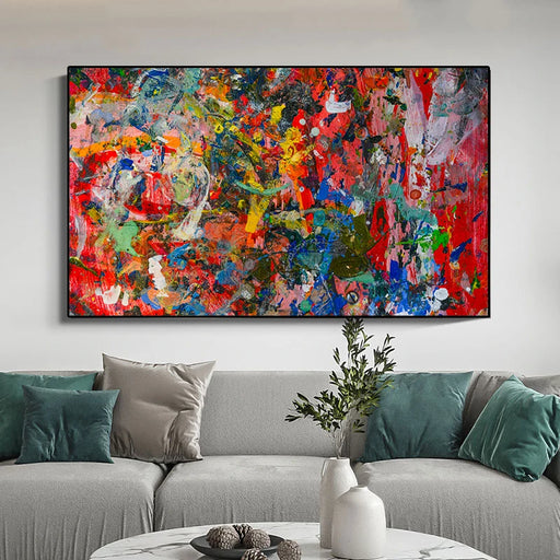 Vibrant Abstract Art Print on Canvas for Contemporary Home Interiors