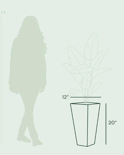 Cement Gray 20-Inch Tapered Resin Planter from the Finley Collection