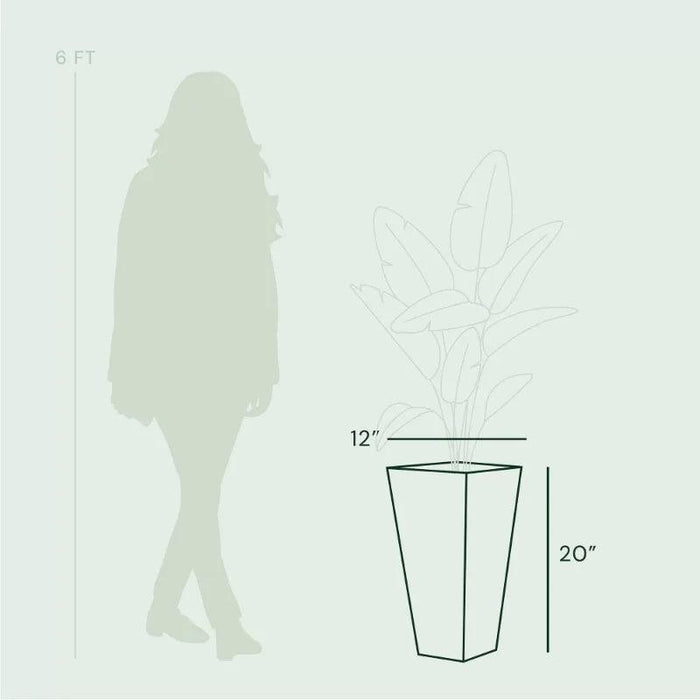 Cement Gray 20-Inch Tapered Resin Planter from the Finley Collection