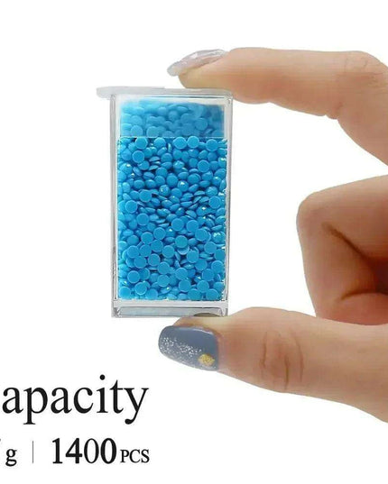 Deluxe 64-Compartment Diamond Painting Bead Storage Organizer with Labels