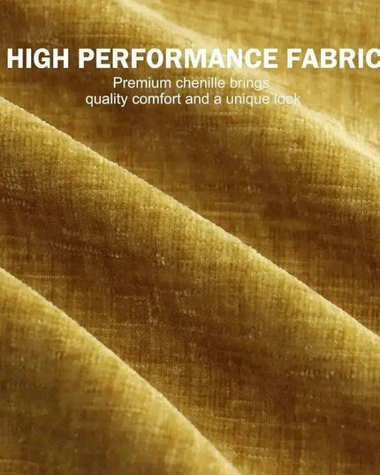 Elegant Chenille Lounge Chair with Gold Accents - Sophisticated Seating for Any Space