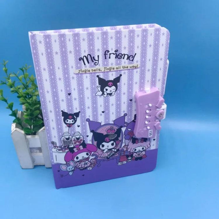 Delightful Sanrio Creative Notebook Set with Secret Code Lock & Inspiring Stationery Kit for Young Innovators