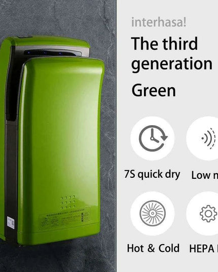 Rapid-Dry 1800W HEPA Commercial Jet Hand Dryer - Ultra-Fast Drying Solution for Restrooms