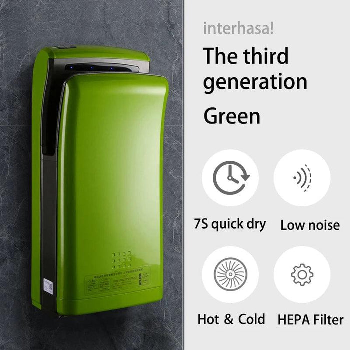 Rapid-Dry 1800W HEPA Commercial Jet Hand Dryer - Ultra-Fast Drying Solution for Restrooms