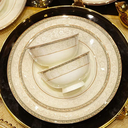 Sophisticated Al Fresco Dining Set: Complete Outdoor Tableware Collection