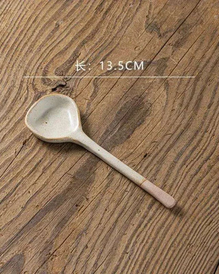 Sophisticated Long-Handled Japanese Ceramic Ladle - A Must-Have Dining Accessory