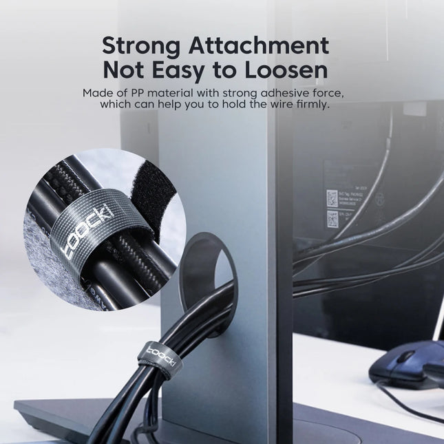 Toocki Cable Organizer - USB Wire Winder & Cord Ties