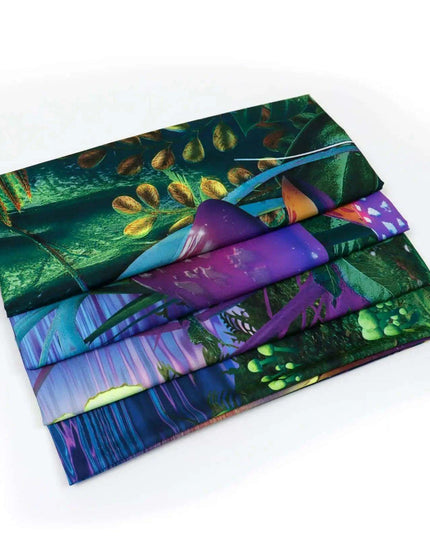 Neon Skull Tapestry Set - Eye-Catching UV Reactive Halloween Decor for Your Home