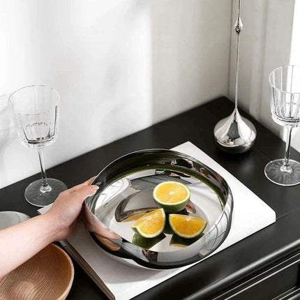 Scandinavian Elegant Stainless Steel Bowl for Salads and Fruits