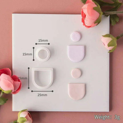 Geometric Elegance Polymer Clay Cutting Tools - Essential for Creative Makers