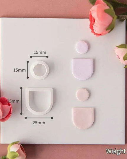 Geometric Elegance Polymer Clay Cutting Tools - Essential for Creative Makers