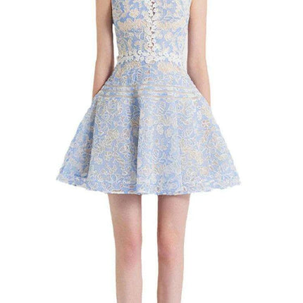 Sleeveless Lace Mini Dress with Hollow Out Embroidery for Women's Summer Events 2024