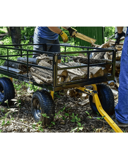 Heavy-Duty 2-in-1 Convertible Utility Cart with 1400 lbs Capacity and Removable Sides