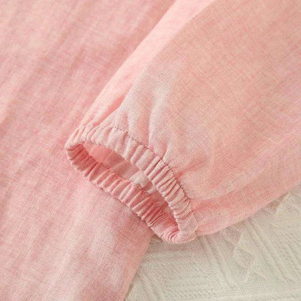 Elegant Cotton Gauze Sleepwear Set - Luxurious Loungewear for Couples