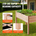 Premium Elevated Fir Wood Garden Planter with Superior Drainage System