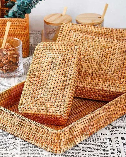 Natural Rattan Wicker Basket for Stylish Storage and Outdoor Picnics