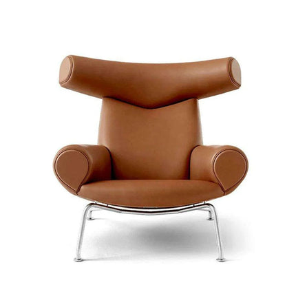 Nordic Luxury Leather Lounge Chair for Contemporary Living Spaces