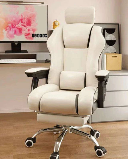 Pink Gaming Throne with Rolling Massage - Elevate Your Workspace!