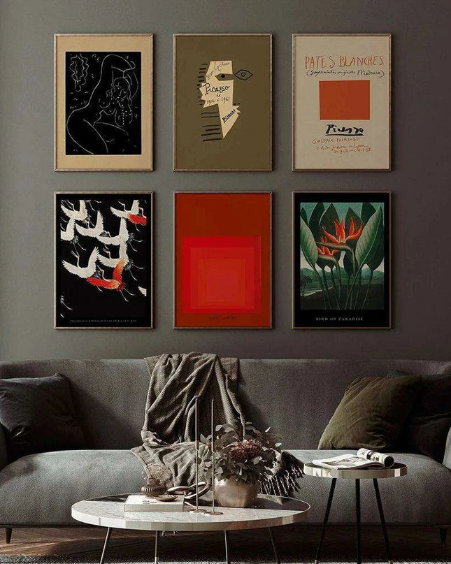 Elegant Japanese Flying Cranes Art Canvas - Serene Pink Sky Decor Poster | Très Elite Home Accent