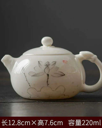Artisan Xishi Tea Experience: Exquisite Hand-Painted Teapot Set with Premium Filter
