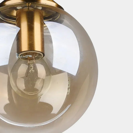 Glass Pendant Lamp — Amber, Smoke Gray & Clear, E27, 1 or 3 Light