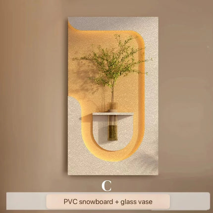 Hydroponics Decorative Wall Lamp with Living Plant Art