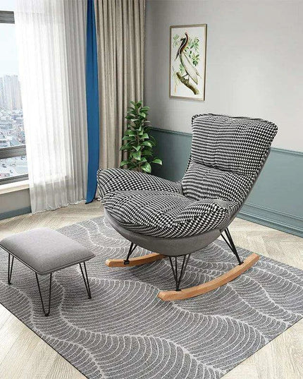 Elegant Genuine Leather Rocking Chair for Ultimate Comfort and Style