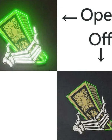 Customizable Neon Cartoon LED Wall Art Light with Dimming Features for Unique Room Decor