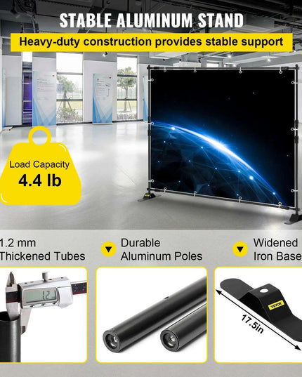 8ft Adjustable Photography Backdrop Stand with Carrying Case for Events