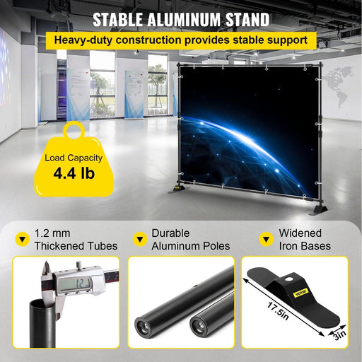 8ft Adjustable Photography Backdrop Stand with Carrying Case for Events