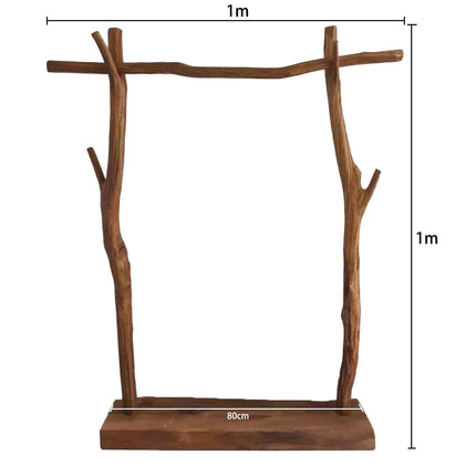 Hongding2 Japandi Style Clothes Rack - Stylish Wood Design & Display