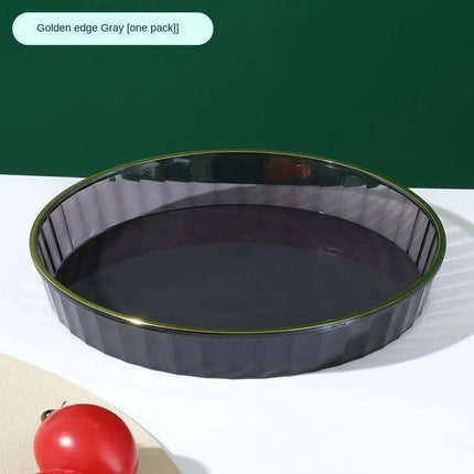 Chic Clear Serving Tray with Holder - Ideal for Elegant Salads and Snacks