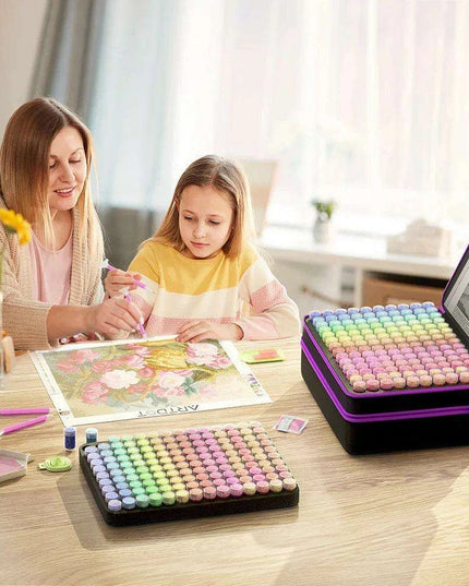 Extraordinary 420-Slot Diamond Painting Organizer with Essential Accessories for Creative Artists