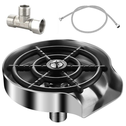Automatic High Pressure Stainless Steel Glass Rinser Kit for Effortless Kitchen Cleaning