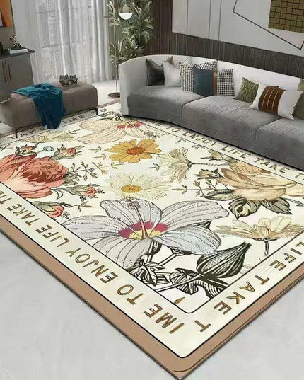 Luxurious Floral Softness: Plush Rug for Every Room