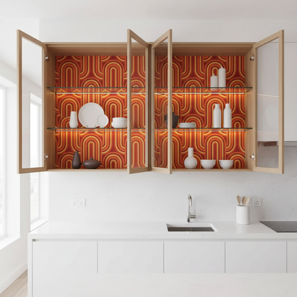 70s Retro Peel and Stick Wallpaper – Vintage Mid-Century Modern