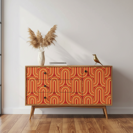 70s Retro Peel and Stick Wallpaper – Vintage Mid-Century Modern