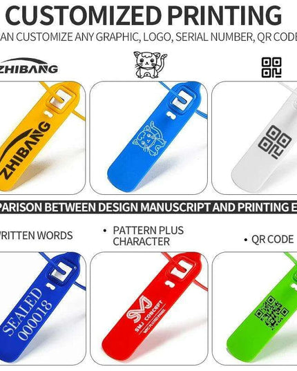 Durable Custom Plastic Security Seals for Cargo Protection - 100 Count