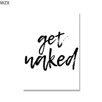 Whimsical Nordic Elegance: Humorous Wall Art for the Modern Bathroom