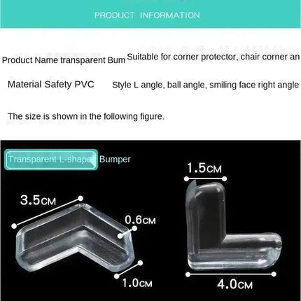Silicone Corner Protectors | Transparent Anti-Collision Guards for Furniture & Glass
