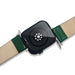 Crimson Glitter Leather Band for Apple Watch - Elegant Sparkle Strap